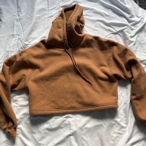 Born Primitive Crop Tan Fleece Hoodie Medium